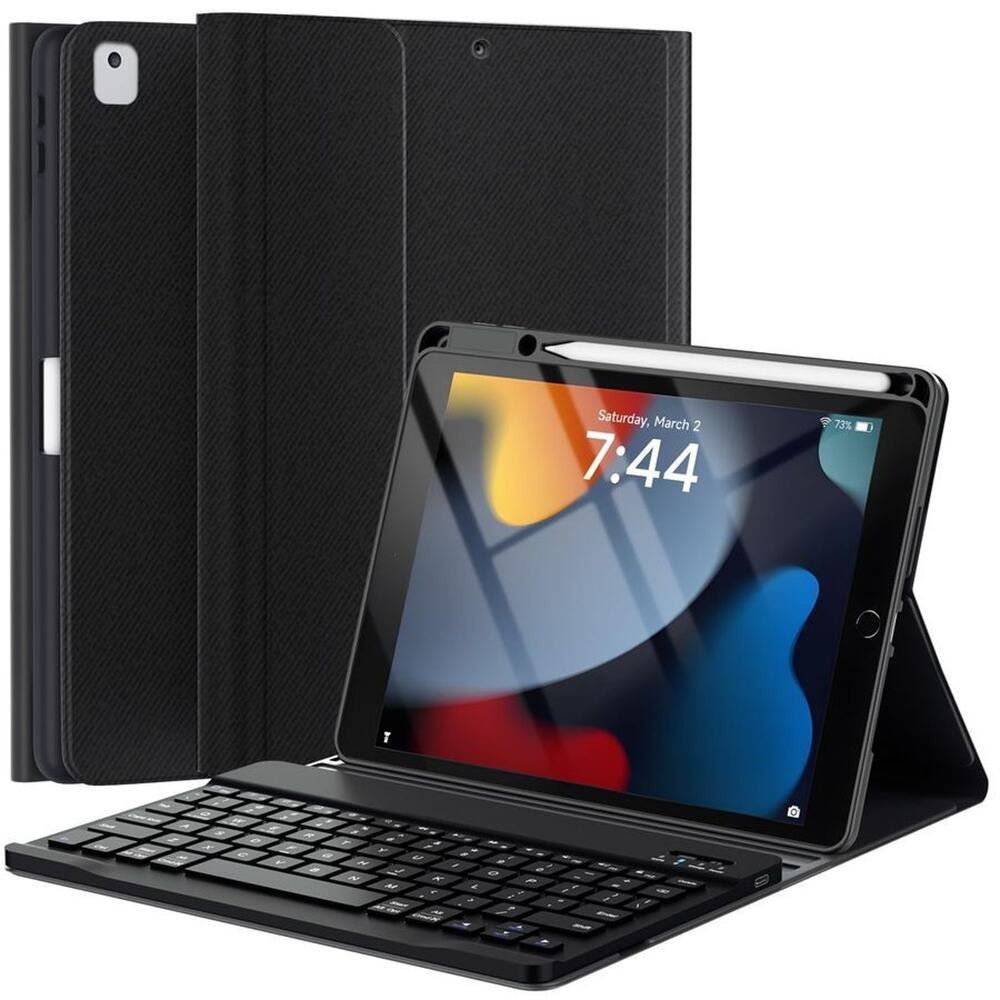 Keyboard Case for iPad 9th Generation Wireless Detachable Keyboard Folio Cover